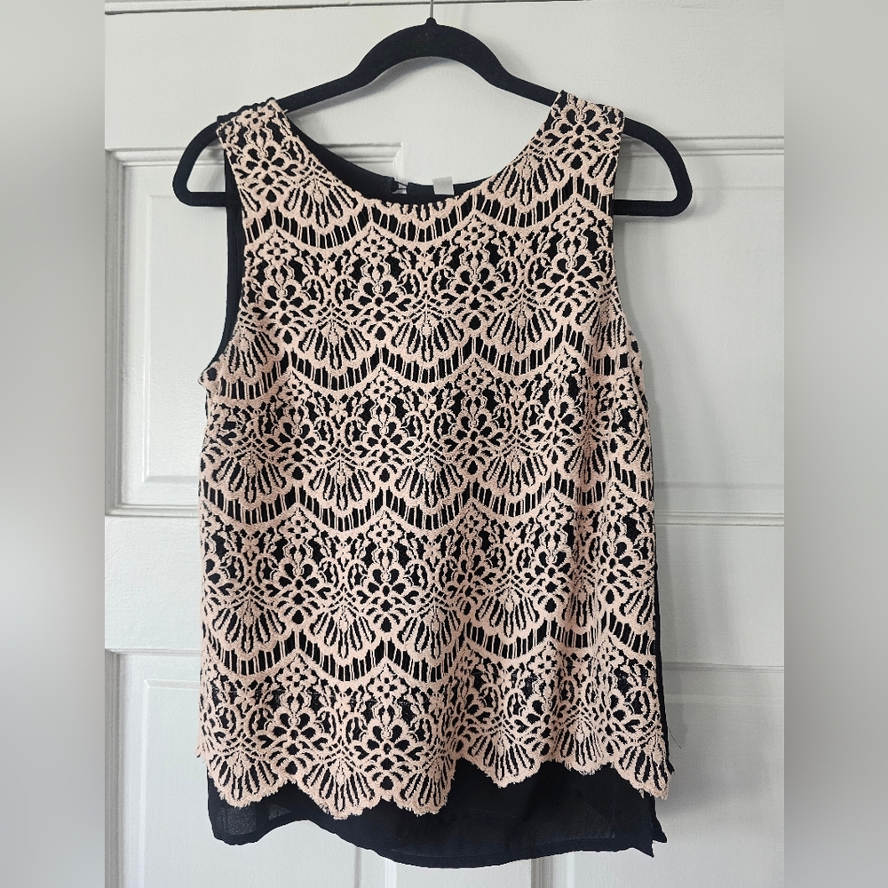 Halogen Lace Overlay Shell